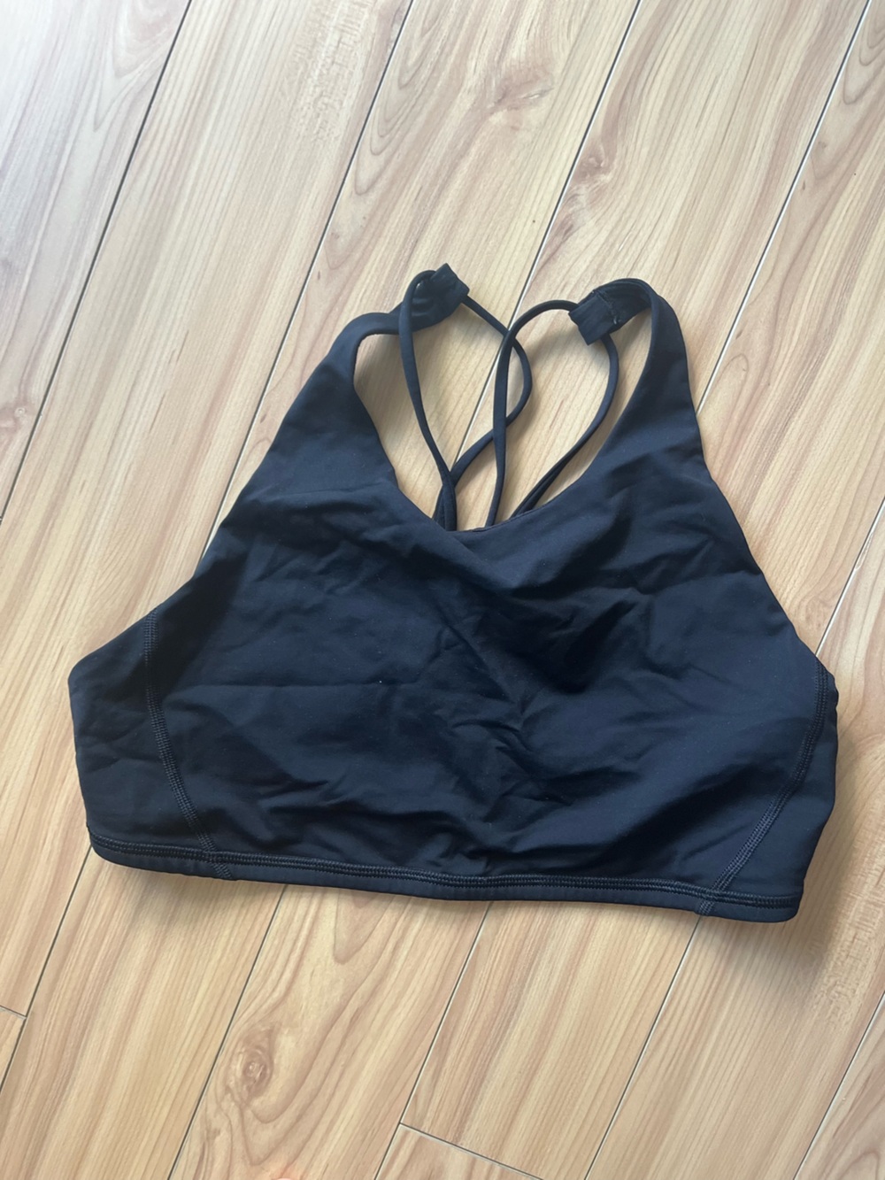 lululemon athletica Black Strappy High-Neck Sports Bra
